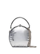 Area X Bertoni 1949 Regina Leather Mini Bag - Silver
