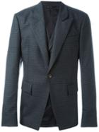 Vivienne Westwood Man One Button Blazer, Men's, Size: 46, Grey, Cotton/viscose/virgin Wool
