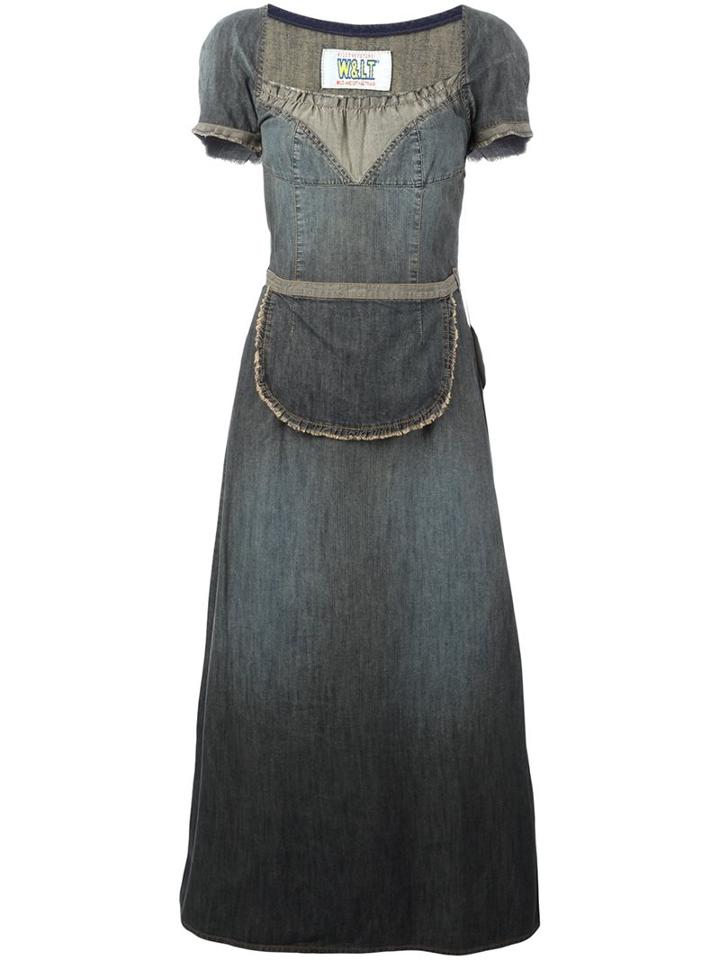 Walter Van Beirendonck Vintage Apron Detail Denim Dress