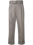 Marc Jacobs Belted Twill Trousers - Grey