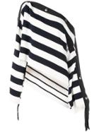 Monse Striped Off Shoulder Sweater - White