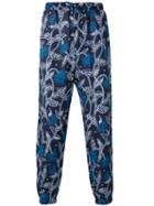 Etro - Floral Track Pants - Men - Linen/flax - 50, Blue, Linen/flax