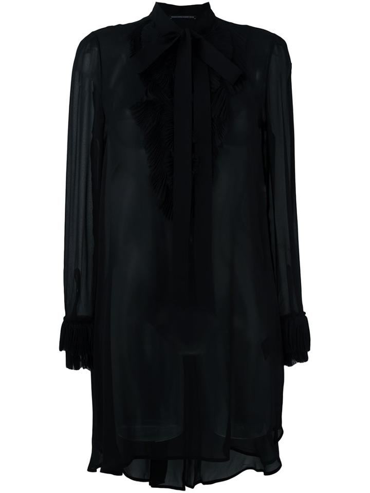 Ermanno Scervino Pussybow Dress, Women's, Size: 44, Black, Silk