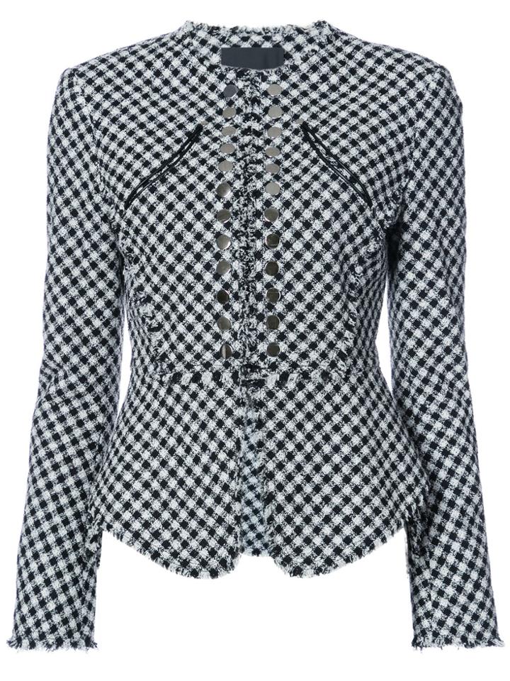 Alexander Wang Peplum Gingham Blazer - Unavailable