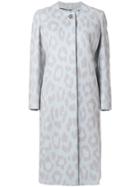 Salvatore Ferragamo Leopard Print Coat - Blue
