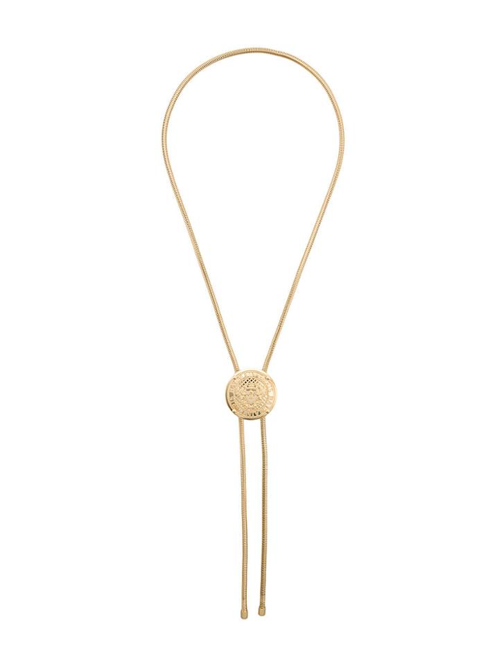Balmain Embossed Ring Necklace - Metallic