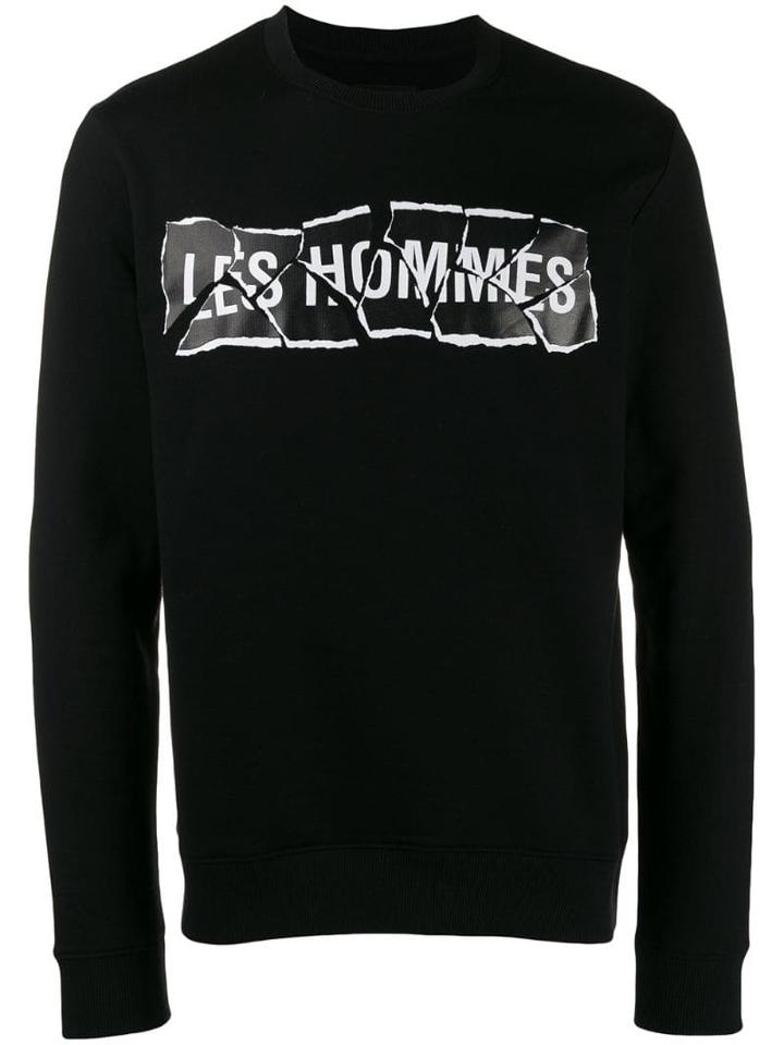 Les Hommes Logo Print Sweatshirt - Black