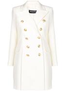 Balmain Paris Double Breasted Coat - White