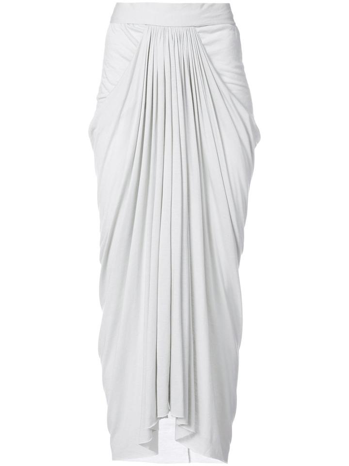 Rick Owens Lilies - Draped Long Skirt - Women - Cotton/polyamide/viscose - 42, Nude/neutrals, Cotton/polyamide/viscose
