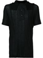 Ann Demeulemeester Buttoned T-shirt, Men's, Size: Small, Black, Cotton