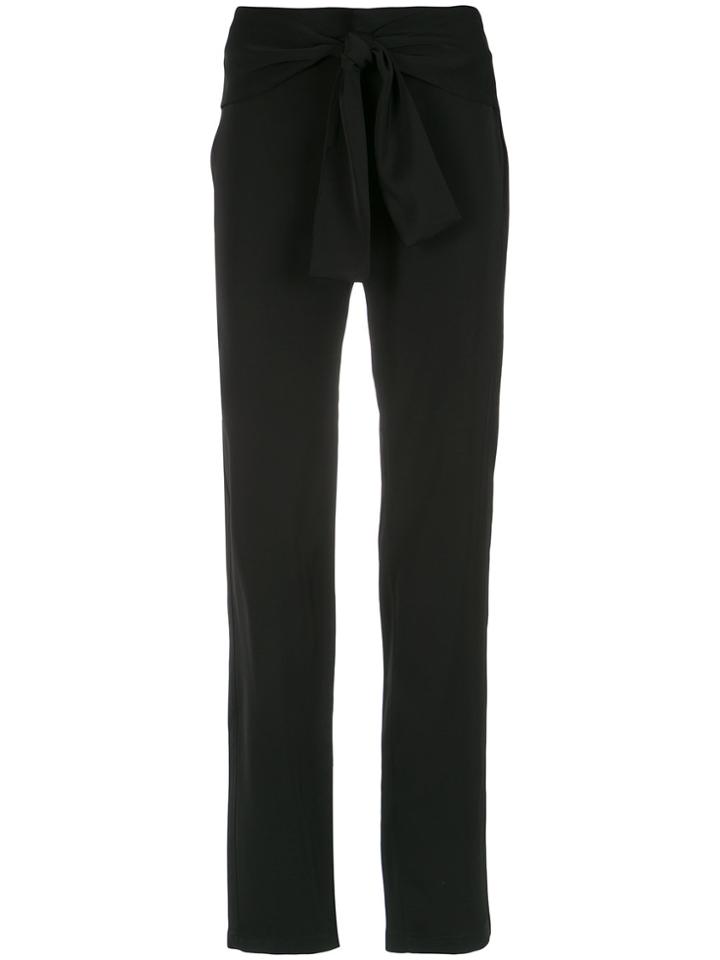 Uma Raquel Davidowicz Belted Straight Trousers - Black