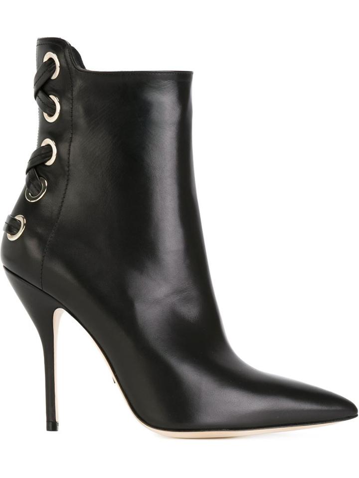 Paul Andrew Lace Detail At The Back Pointed Toe Boots
