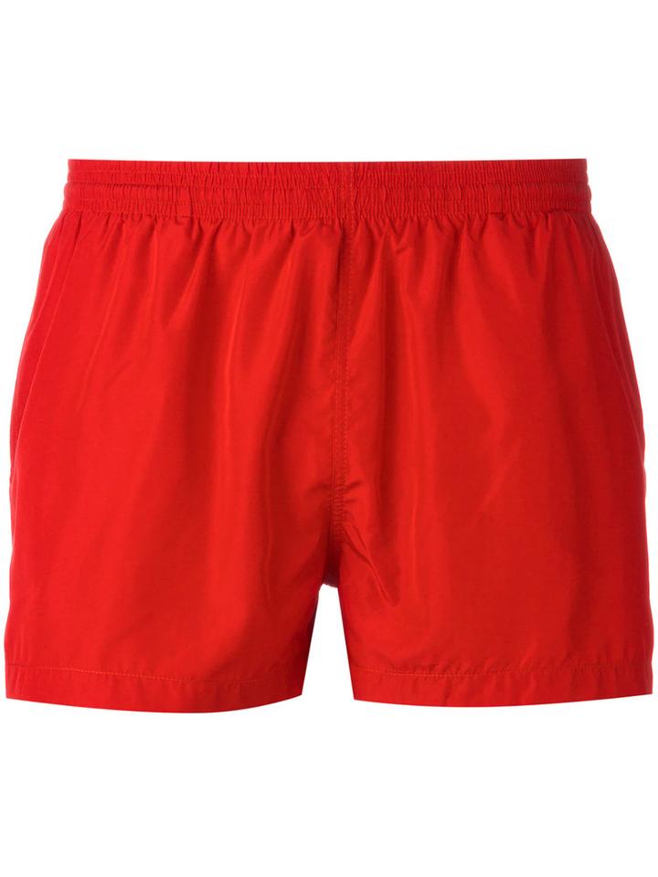 Ron Dorff - Eyelet Swim Shorts - Men - Polyester - Xl, Red, Polyester