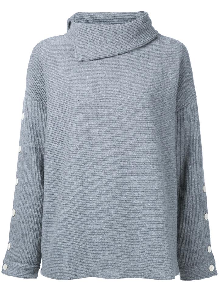 Osakentaro - Roll Neck Jumper - Women - Wool - M, Grey, Wool