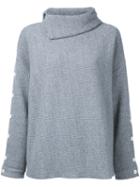 Osakentaro - Roll Neck Jumper - Women - Wool - M, Grey, Wool