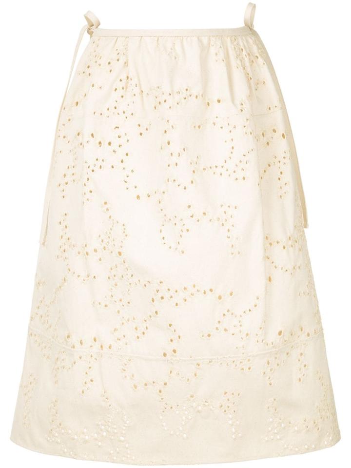 Jil Sander Perforated Details Skirt - Neutrals