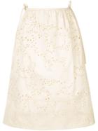 Jil Sander Perforated Details Skirt - Neutrals