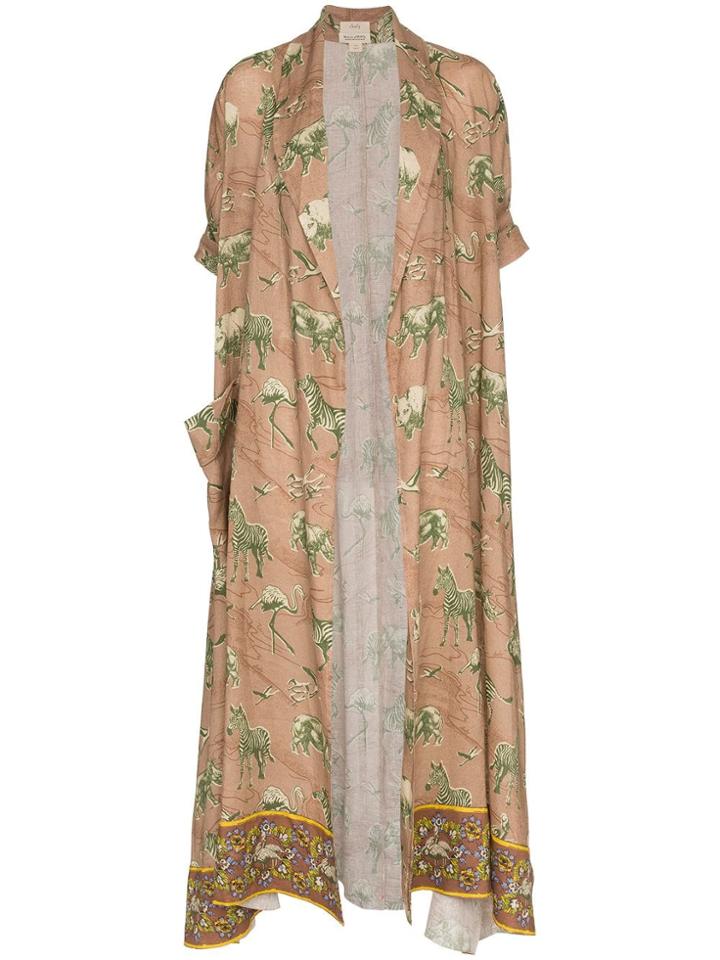 Chufy Kinyei Linen Robe - Brown