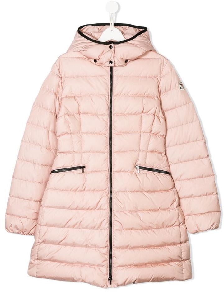 Moncler Kids Teen Charpal Long Padded Coat - Pink