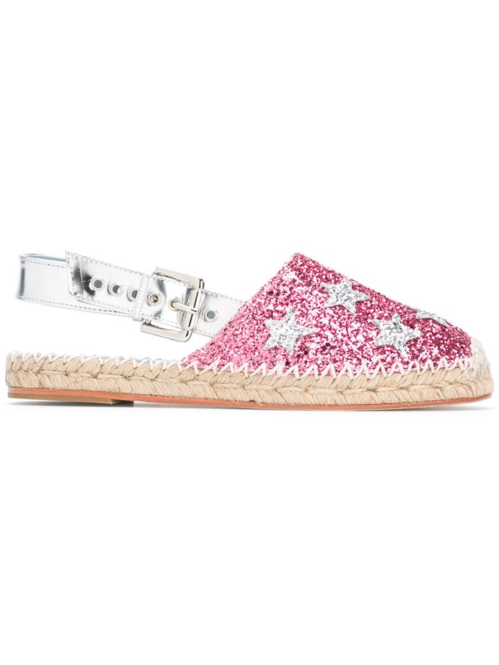Chiara Ferragni High Shine Espadrilles - Pink & Purple