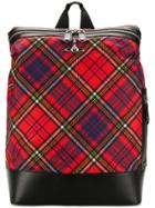 Vivienne Westwood Tartan Logo Backpack - Red