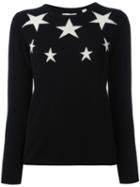 Chinti And Parker Rainbow Star Intarsia Jumper, Women's, Size: Large, Black, Cashmere