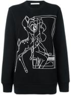Givenchy Bambi Print Sweatshirt, Women's, Size: Medium, Black, Cotton