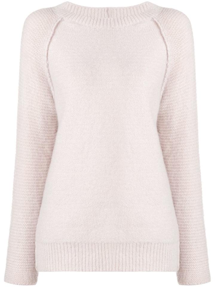 Eleventy Panel Knitted Jumper - Nude & Neutrals