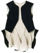 Comme Des Garçons Pre-owned 2003 Raw Edged Gilet - Blue