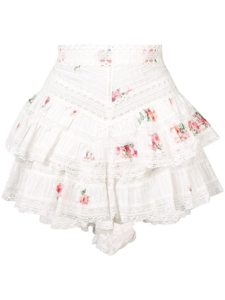 Zimmermann Heathers Pintuck Shorts - White