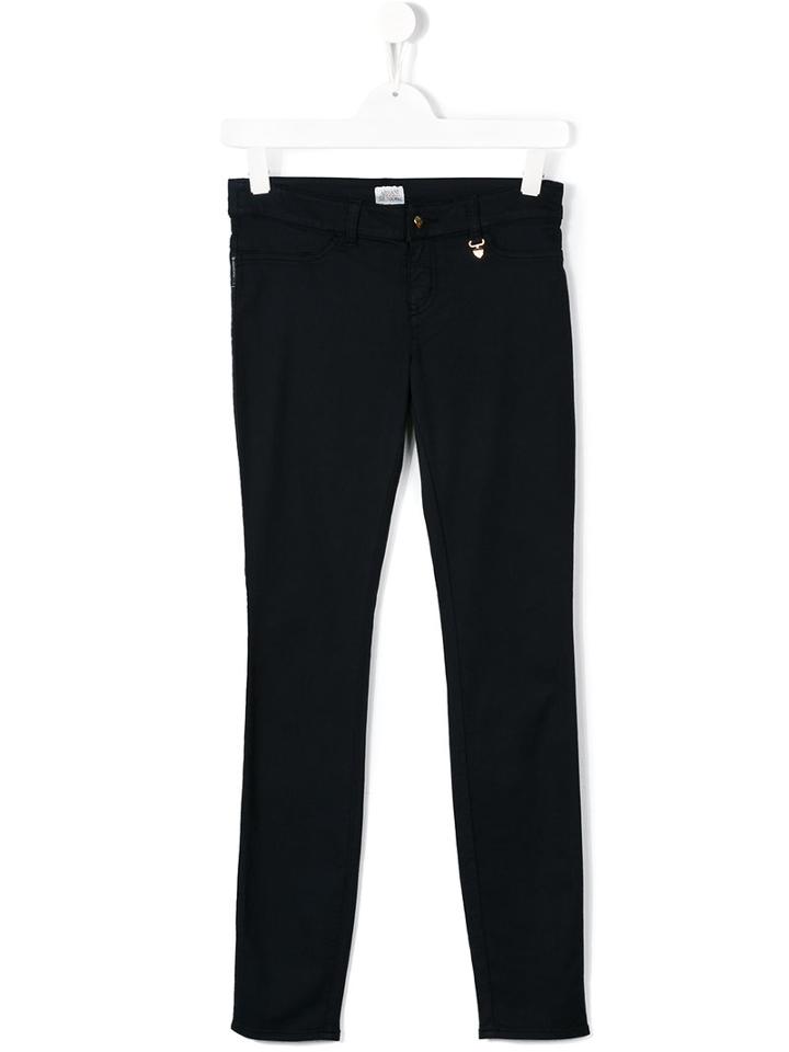 Armani Junior Slim-fit Trousers, Girl's, Size: 14 Yrs, Blue