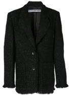 Alexander Wang Oversized Tweed Blazer - Black