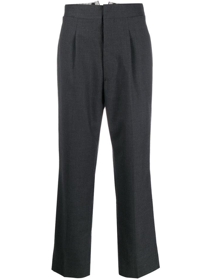 Maison Margiela Cropped High Waisted Trousers - Grey