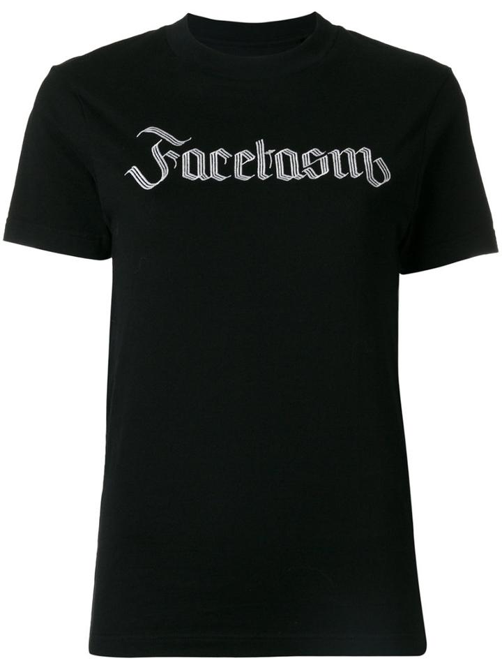 Facetasm - Logo Print T-shirt - Women - Cotton - Ii, Black, Cotton