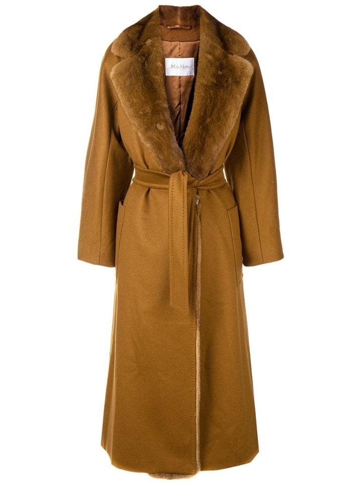 Max Mara Belted Long Coat - Brown