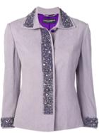 Dolce & Gabbana Vintage Bead-embellished Jacket - Purple