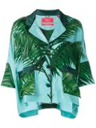 F.r.s For Restless Sleepers Plants Print Shirt, Women's, Size: Medium, Green, Silk