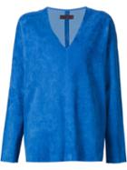 Stouls 'dorothy' Top, Women's, Size: Medium, Blue, Cotton/spandex/elastane/suede/lamb Skin