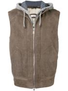 Brunello Cucinelli Hooded Gilet - Brown