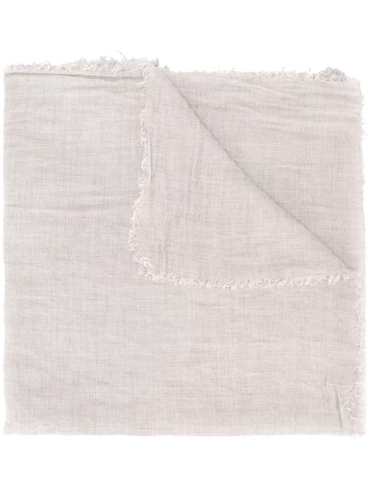 Eleventy Frayed Scarf, Men's, Nude/neutrals, Modal/cashmere