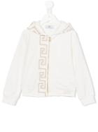 Young Versace Embellished Hoodie, Girl's, Size: 6 Yrs, White