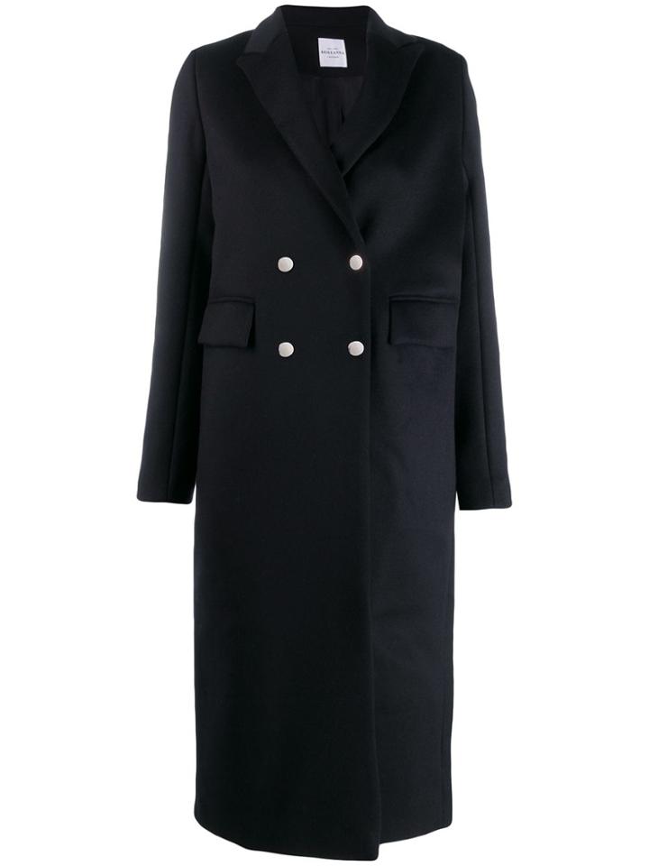 Roseanna Double Breasted Long Coat - Blue
