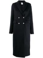 Roseanna Double Breasted Long Coat - Blue