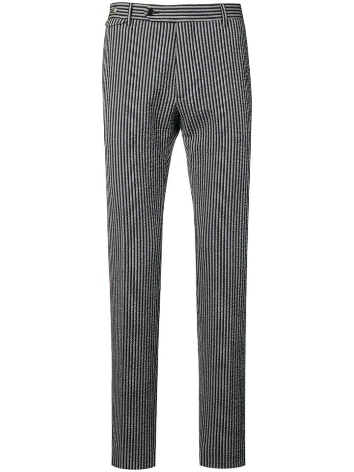 Tagliatore Striped Chinos - Blue