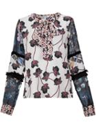 Dorothee Schumacher Panelled Floral Print Blouse, Women's, Size: 1, Silk