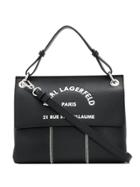Karl Lagerfeld Logo Embossed Tote - Black