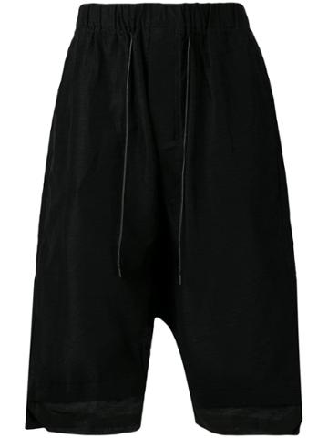 Joe Chia Dropped Crotch Shorts - Black