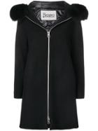 Herno Hooded Straight Fit Coat - Black