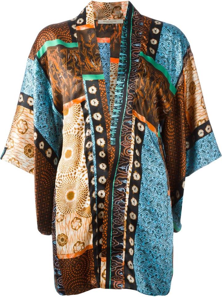 Ermanno Gallamini Patchwork Print Kimono Top