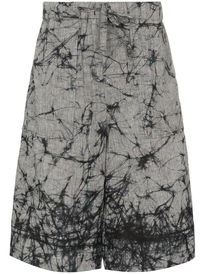 Issey Miyake Men Rockets Long Drawstring Shorts - Grey